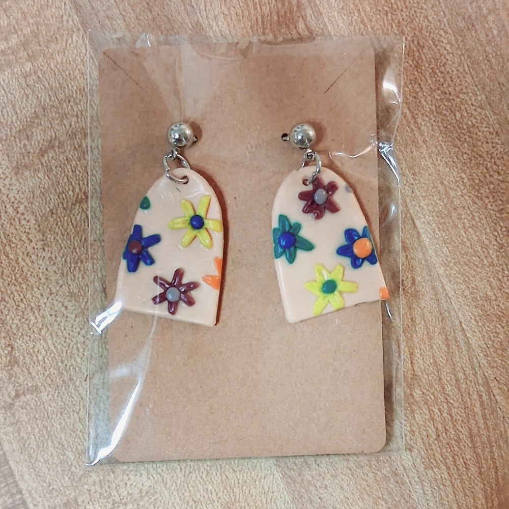 Floral Kids Earrings - Multicolor